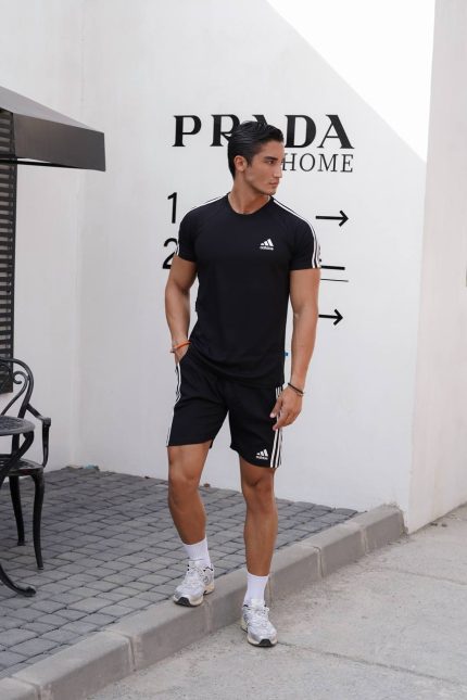 ست تیشرت شلوارک بیسکوییتی adidas