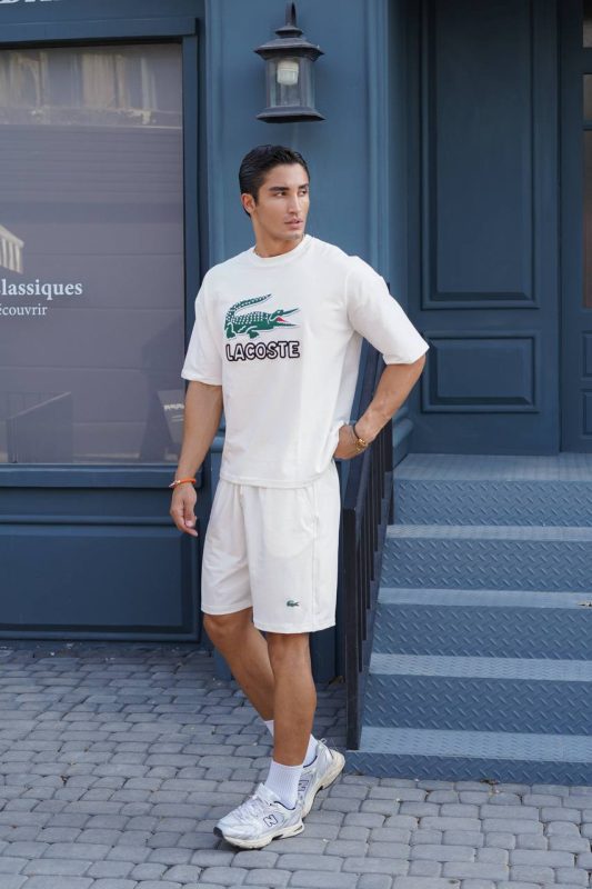 ست تیشرت شلوارک LACOSTE دورس